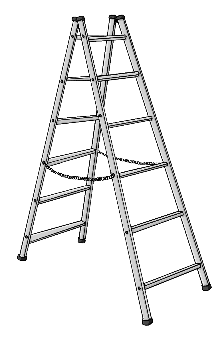 Eine Stehleiter.