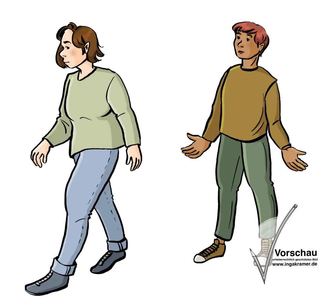 Eine Frau geht von einem Mann weg. Der Mann schaut enttäuscht hinterher.