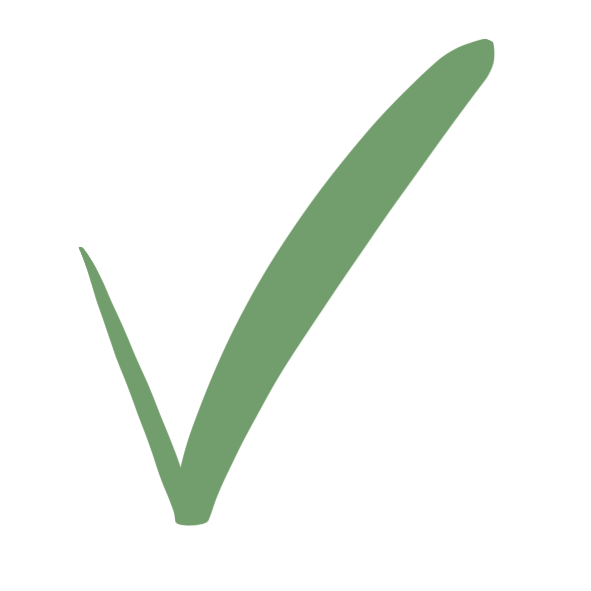 Ein grünes Häkchen.