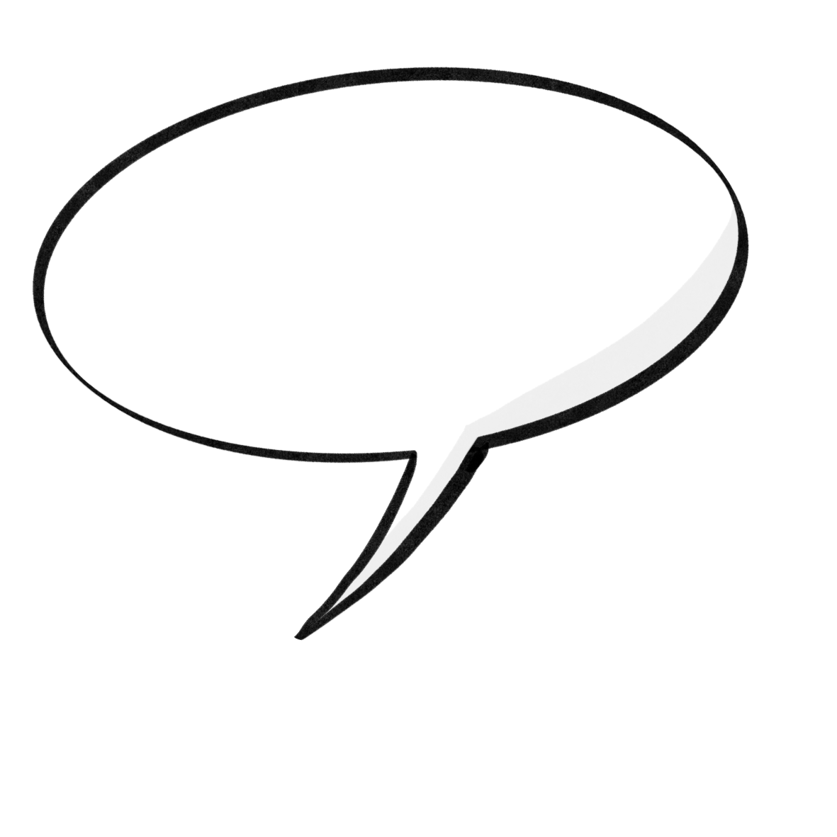 Eine leere Sprechblase.