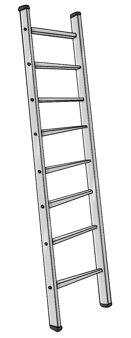 Eine einfache Leiter.