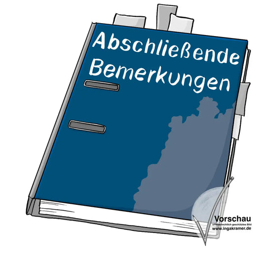 Ein Ordner mit der Aufschrift: Abschließende Bemerkungen