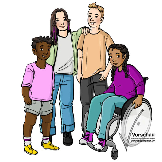 Eine Gruppe Jugendliche.