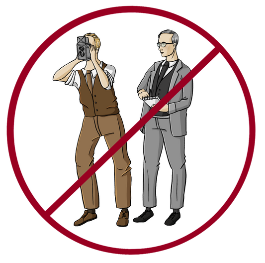 Reporter durchgestrichen