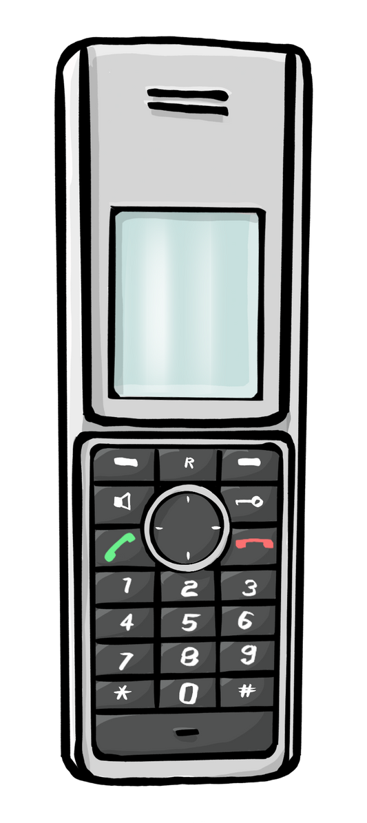 Eine schnurloses Telefon.